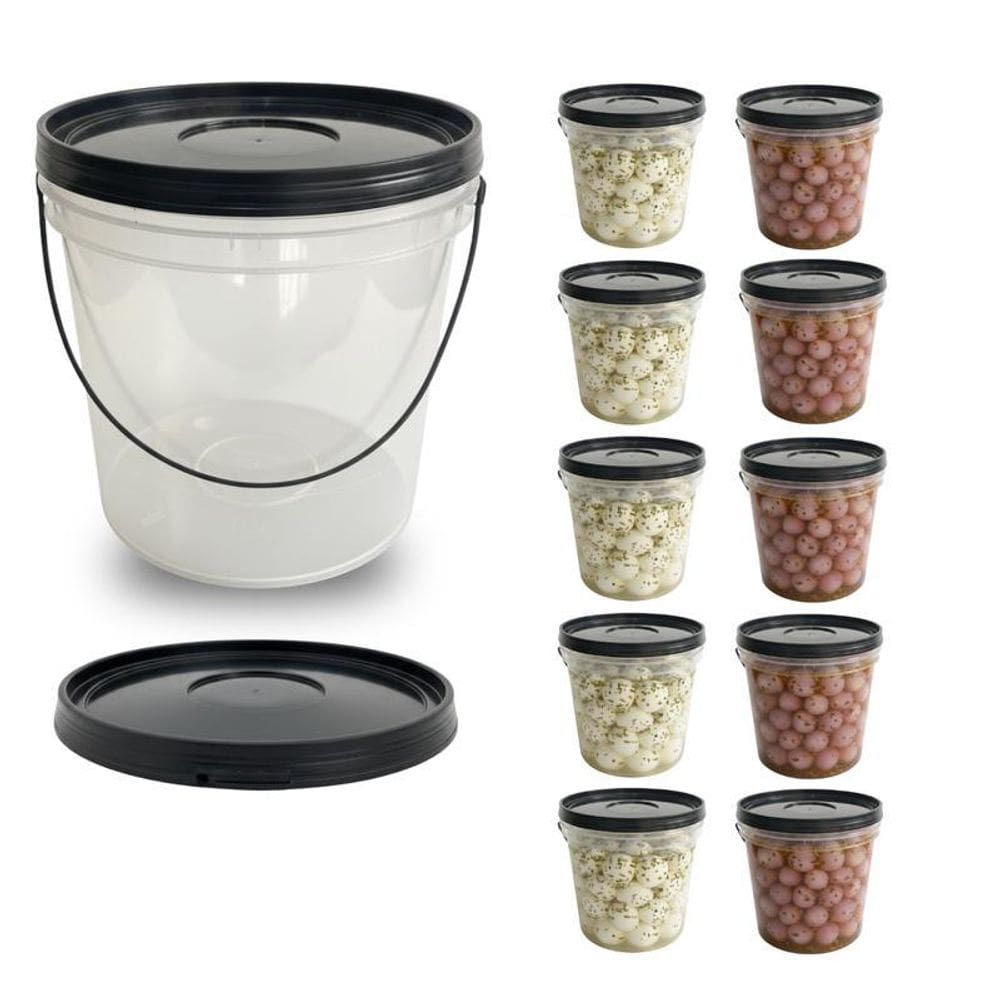 Balde 3,2L Transparente Para Múltiplos Usos - 10 Pçs