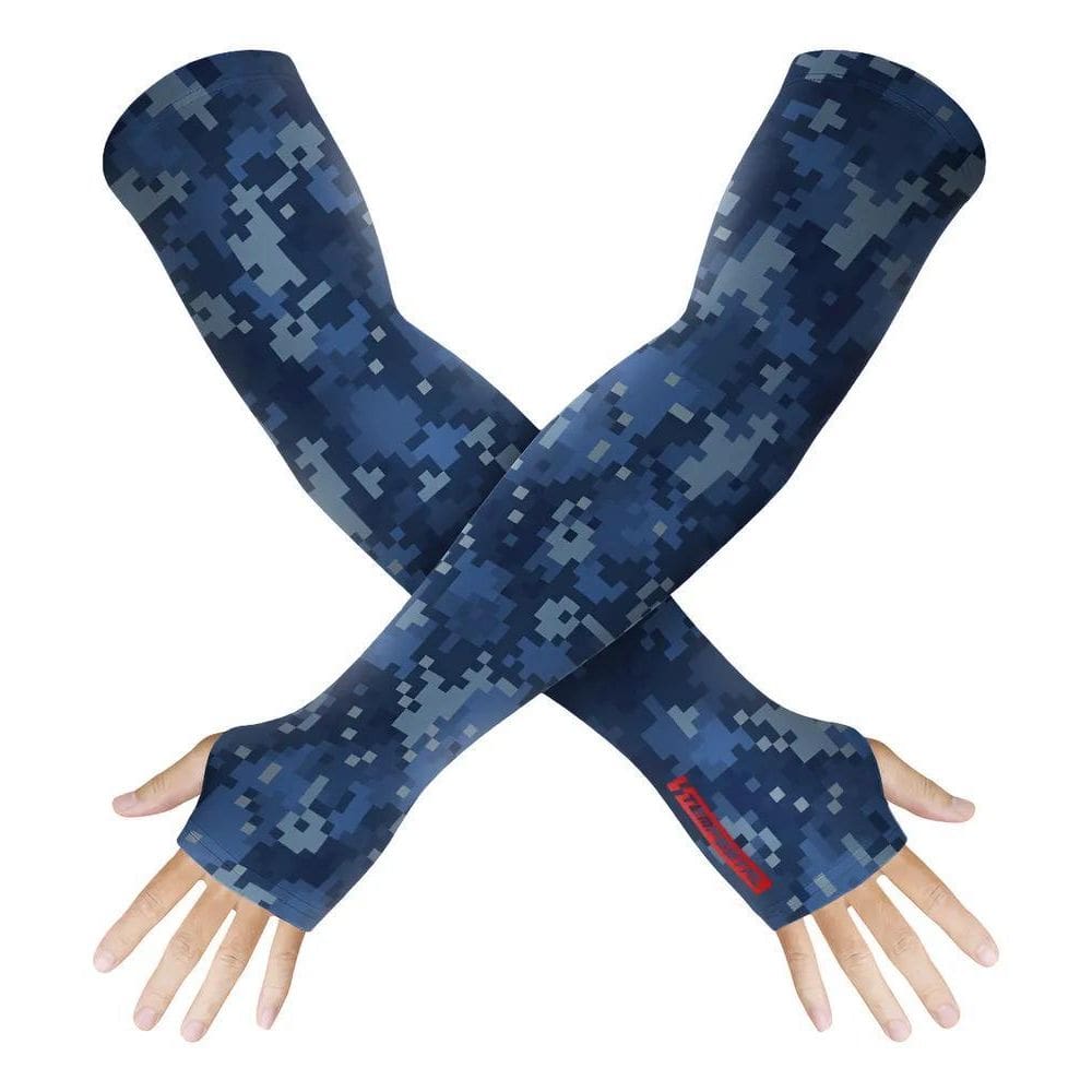 Manguito Uv50 Proteção Solar Ciclismo Manga Bra Camuflada Az