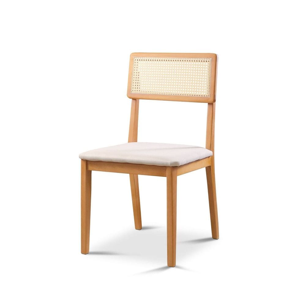 Cadeira de Jantar com Encosto de Telinha Ava Nude