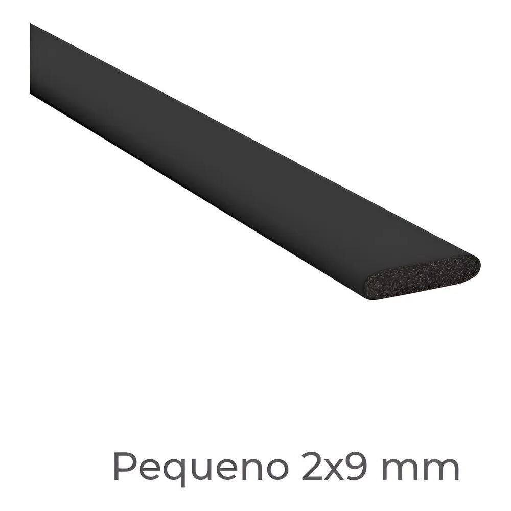 Veda Frestas Auto Adesivo Porta Janelas 2Mm Preto - 6Metros