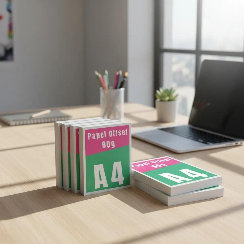 Papel Offset 90G Premium 500 Folhas A4 Branco Sulfite Quinto