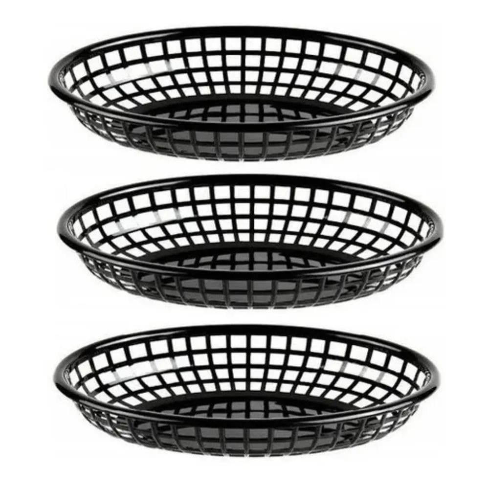 2X Kit 24 Cesta Cestinha Oval Servir Lanches Fritas