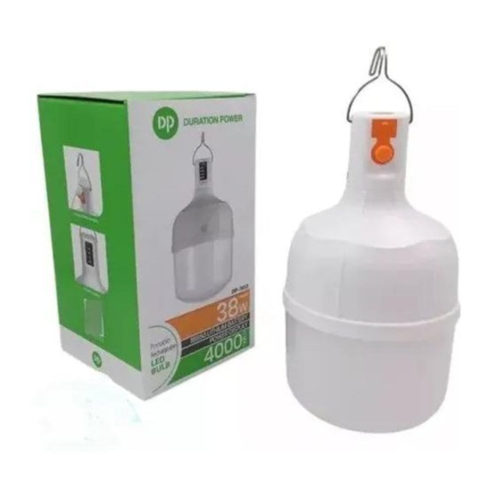 2X Lâmpada Led Bulbo Luz Emergência 38W 4000Mah Usb Recarreg