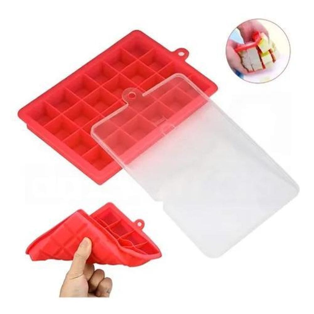 2X Forma De Gelo Com Tampa 20Cm 24 Cubos Sn19224 Mimo Style