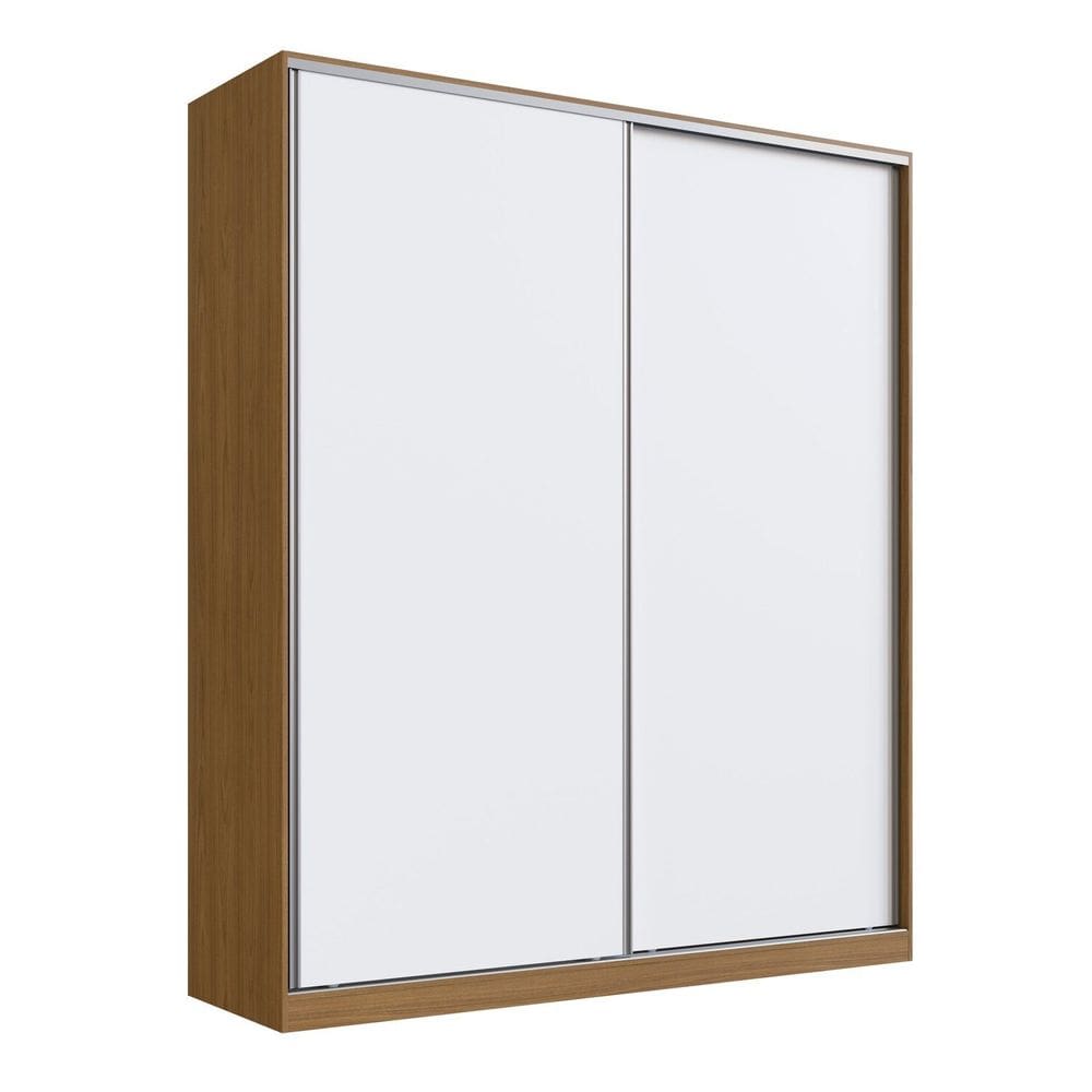 Guarda-roupa 2 Portas de Correr Rc2006 Freijó Marrom / Branco