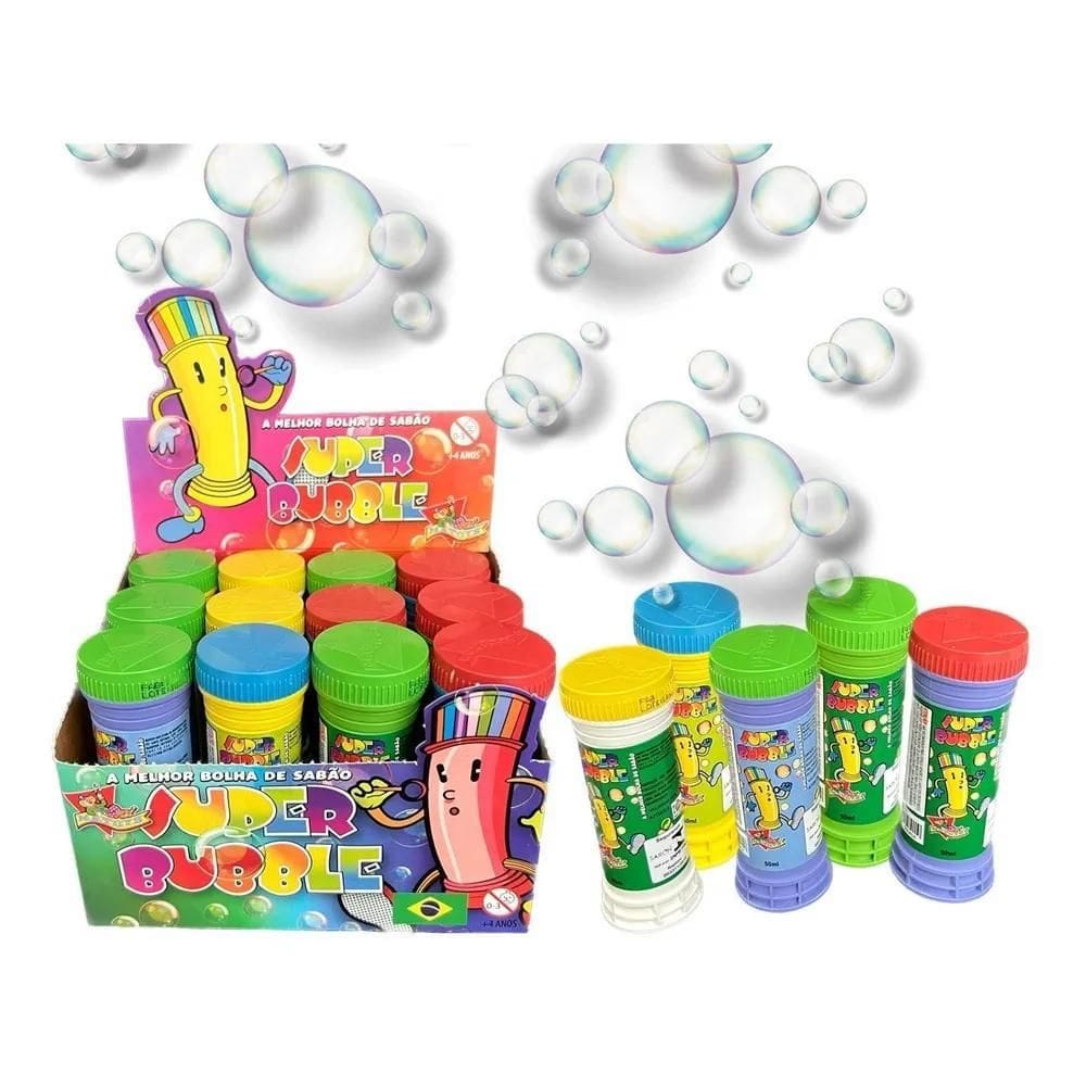 Kit 24 Bolha Sabão Lembrancinha Aniversário Bolinha Sabão