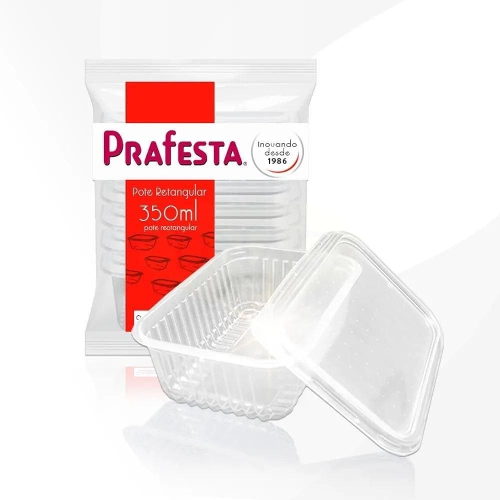 Pote Descartável 350Ml Freezer Microondas Marmita - 24 Un.
