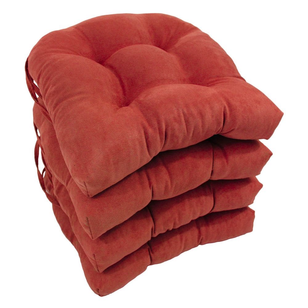 Almofada de cadeira Blazing Needles Microsuede 40x40cm Cardinal Red