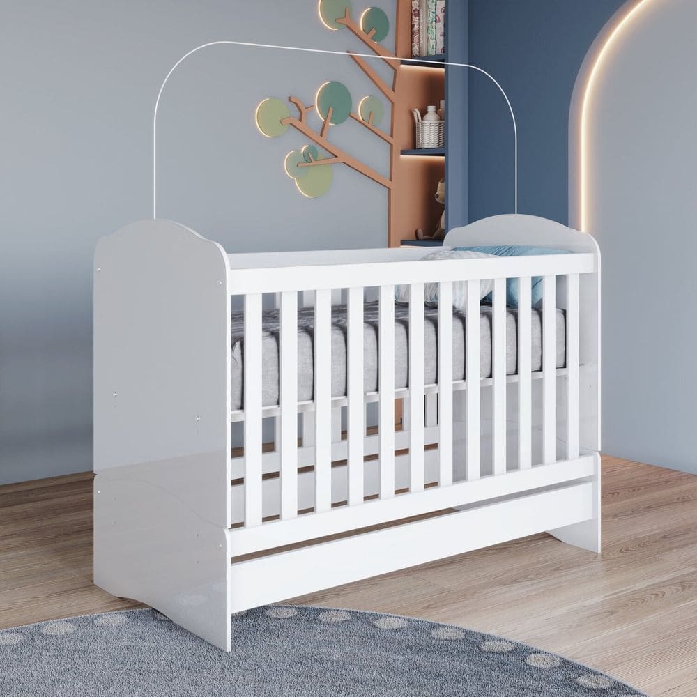 Berço Mini Cama Faz de Conta Espresso Móveis Branco