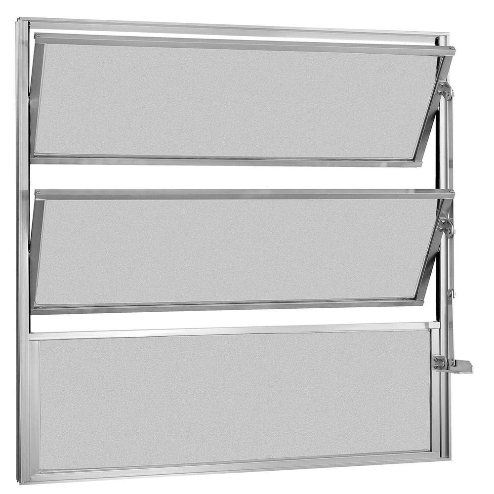 Janela Basculante 1 Secção com Vidro Mini Boreal 60x40cm Ecosul Brilhante Esquadrisul