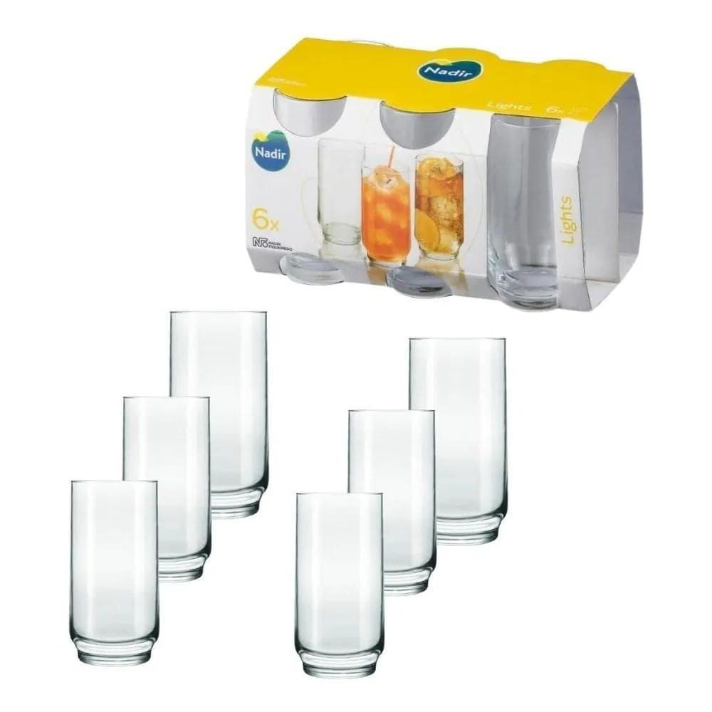 Conjunto 6 Copos Lights Nadir 300Ml Cor Transparente