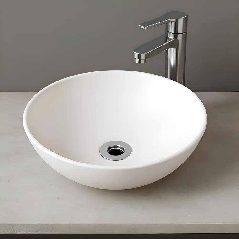 Cuba Pia Banheiro Armário Plastico Sobrepor Redonda 30Cm Bra