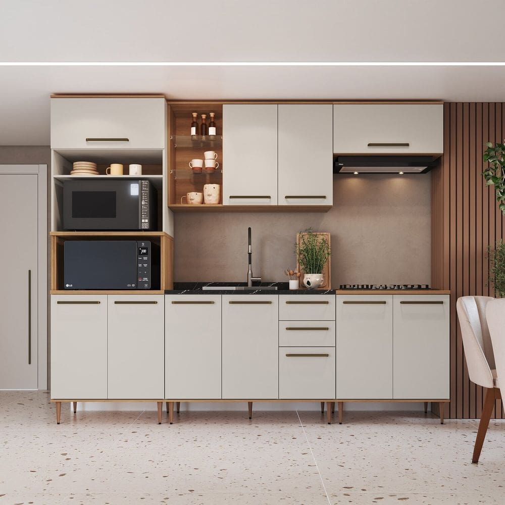Cozinha Modulada Completa 5 Peças com Torre Quente para 2 Fornos Isabelle Freijó / Arenas
