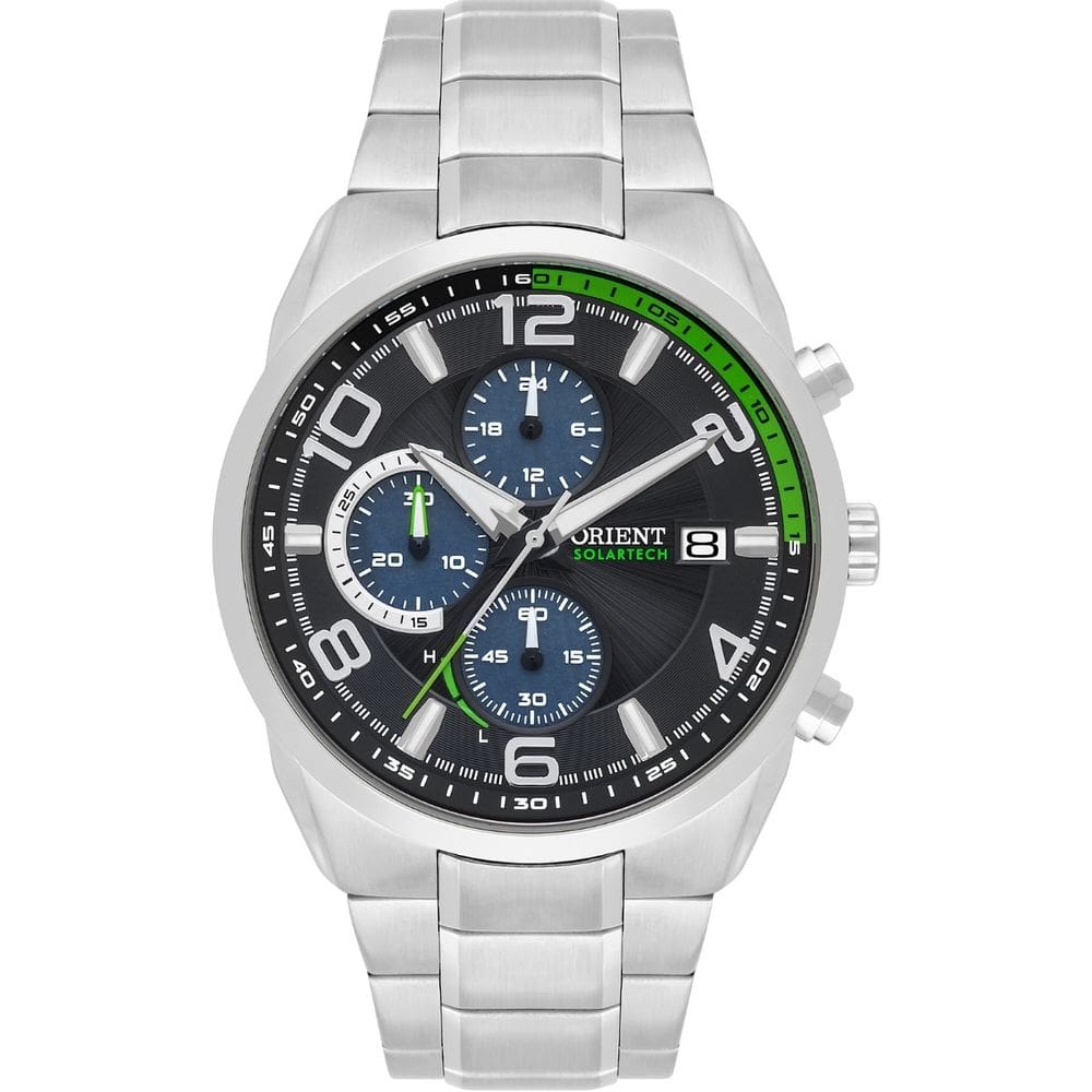 Relógio Orient Masculino Prateado Solatech Mbssc256 P2sx