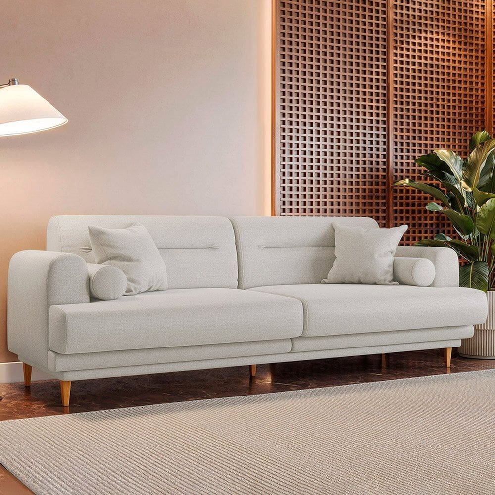 Sofá 4 Lugares 220cm Linho 2340 Lisboa Bege
