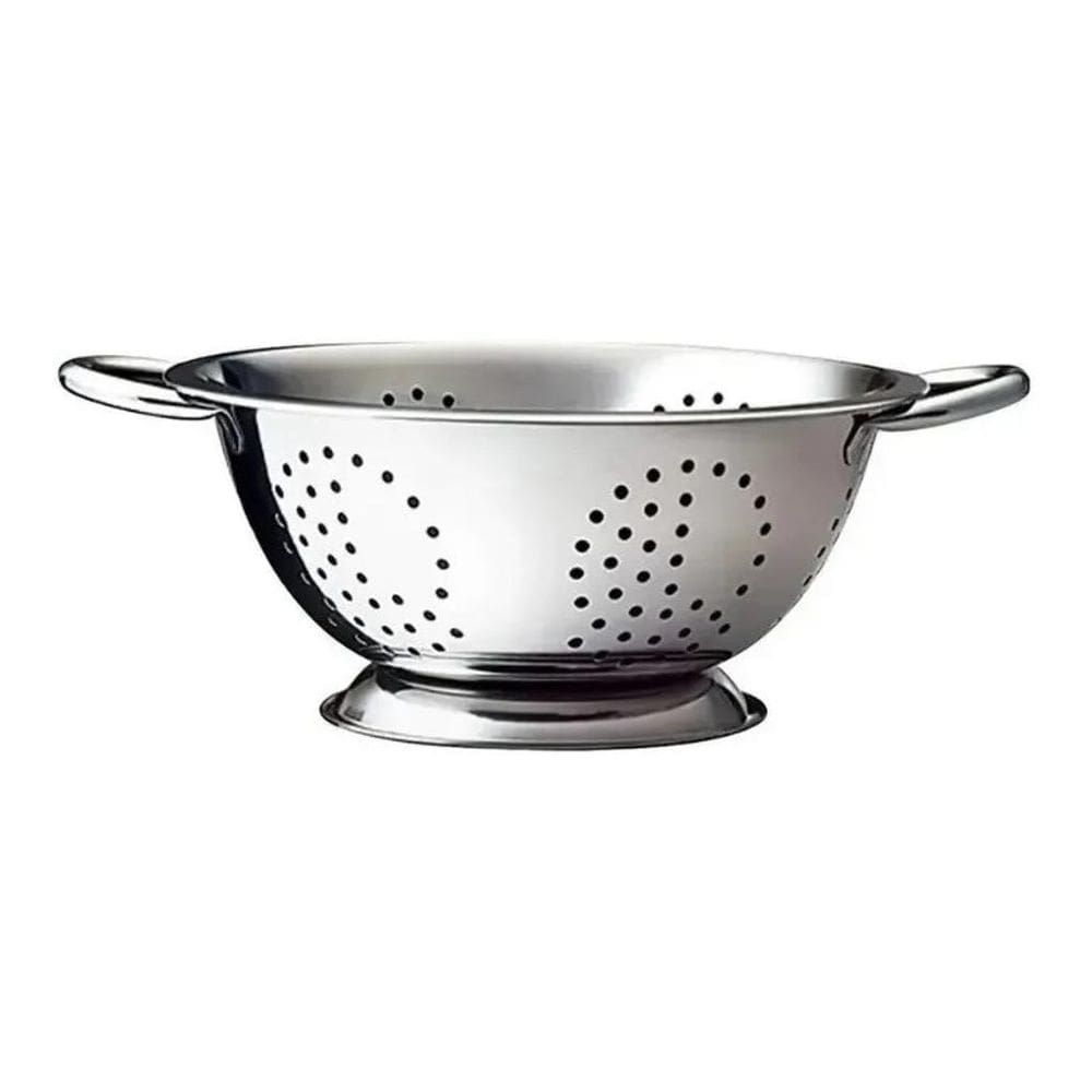 Escorredor De Massa Macarrão Legumes Inox Com Cabo Alça 24Cm
