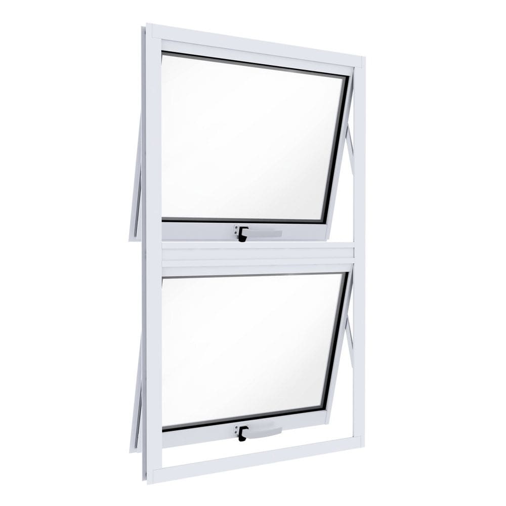 Janela de Alumínio Máximo Ar Duplo Vertical 100x60cm Lucasa Ideale Branco