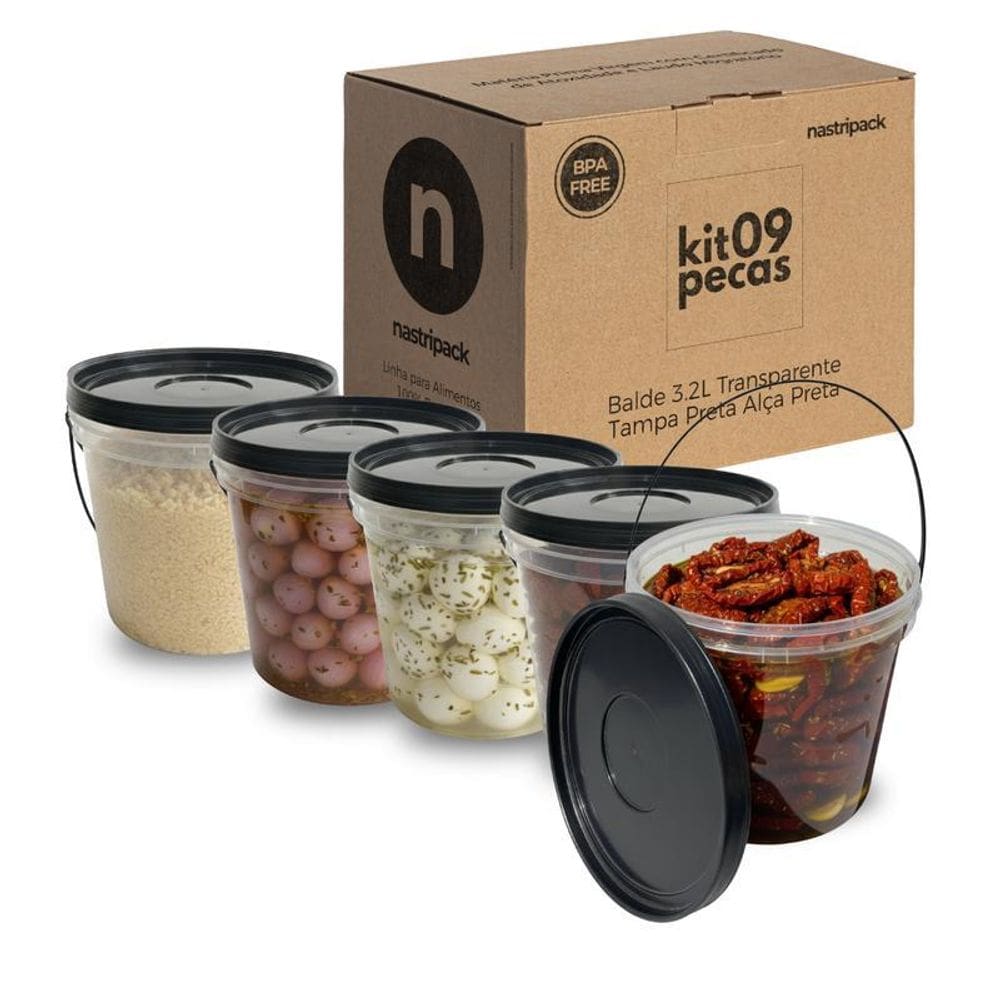 Balde 3.2L Para Fazer Queijo - 9 Pçs