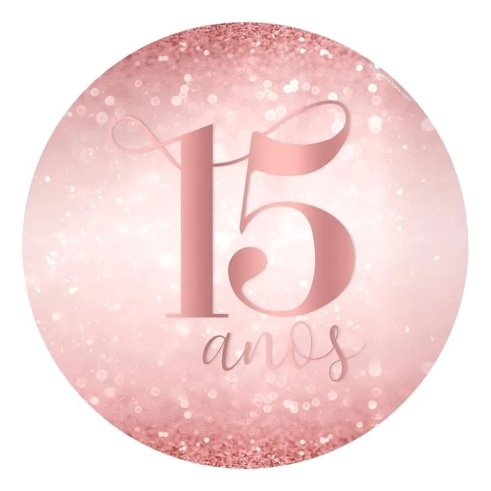 Painel Festa Redondo Sublimado 3D Tecido C/Elástico 1, 15 An