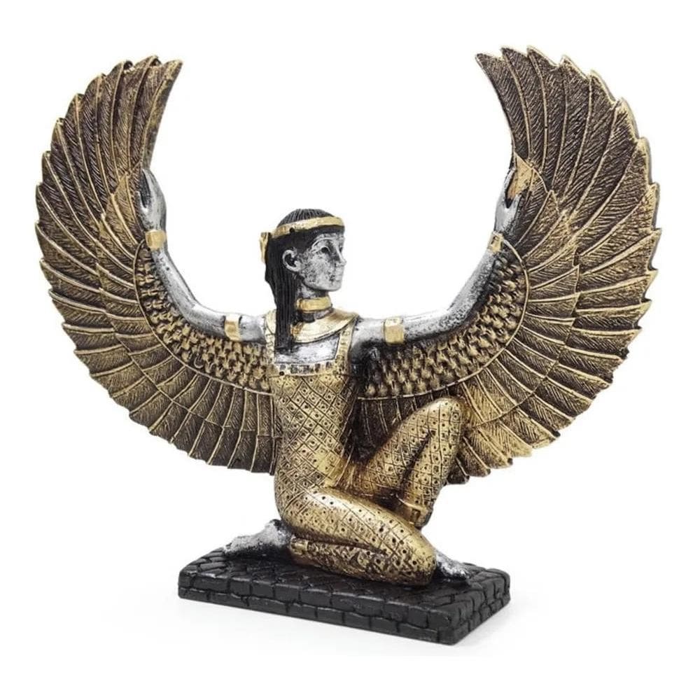 2X Isis Deusa Egípcia Fertilidade Maternidade Em Resina Enfe