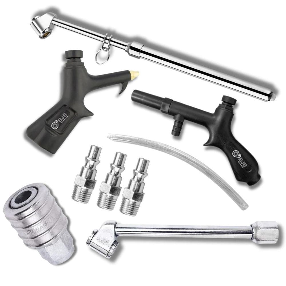 Kit Calibrador Com Bico Ar E Engate Rápido Para Encher Pneu