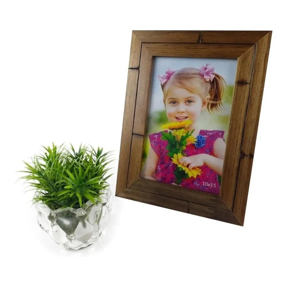 Kit 2 Porta Retrato 15X21 Moldura Super Luxo Com Rustico