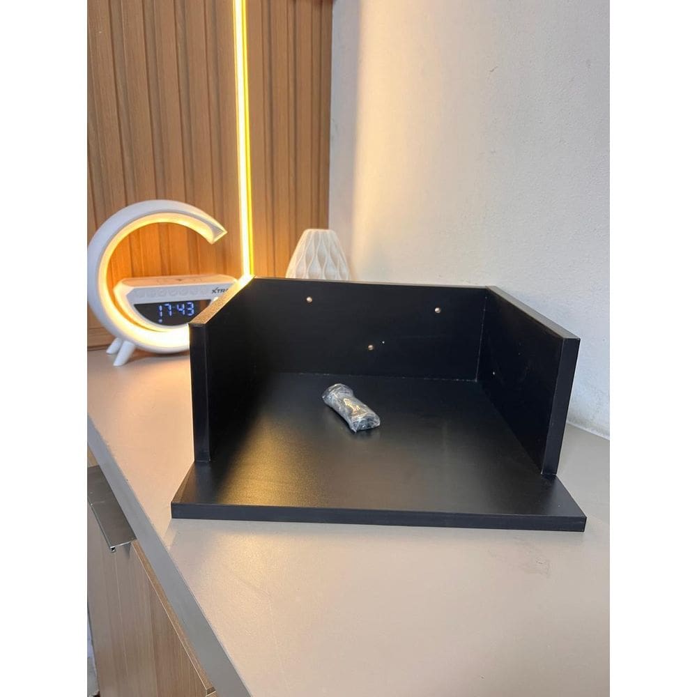 Suporte Nicho Airfryer Mdf Preto De 4L - 35X35