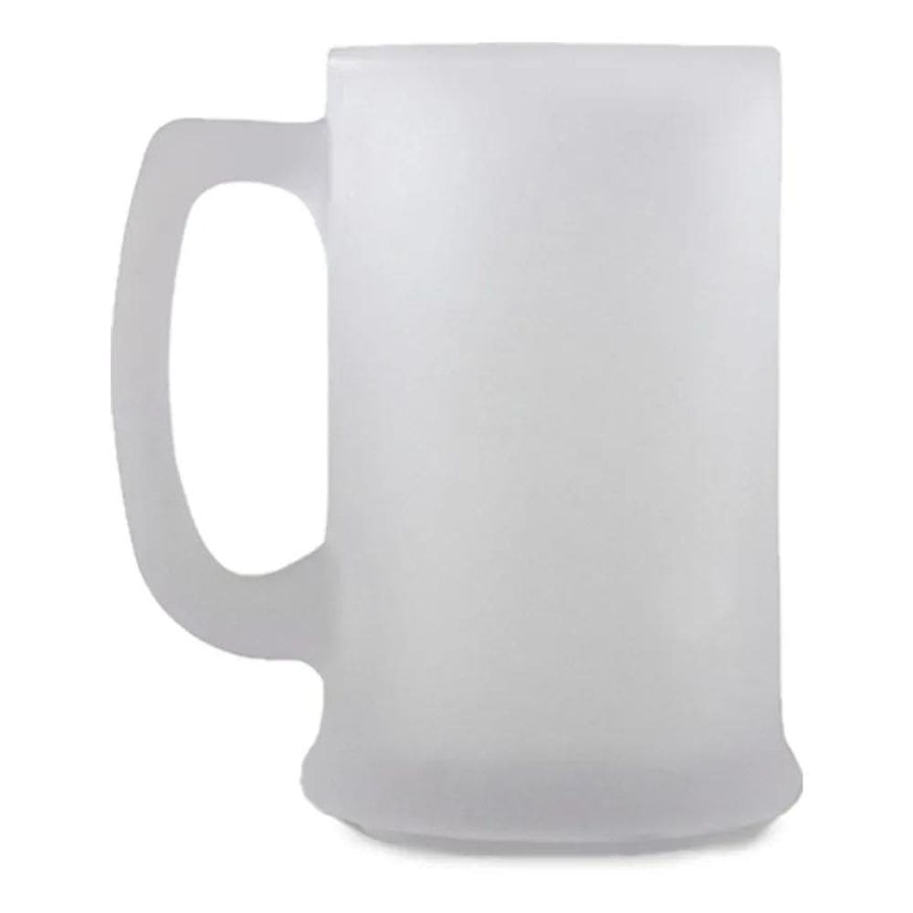 Caneca Chopp Vidro Jateado Fosca Bar Casa 300Ml Top Xícara
