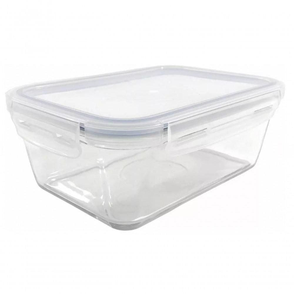 Pote De Vidro Retangular Hermetico Marmita 1000 Ml - Mimo