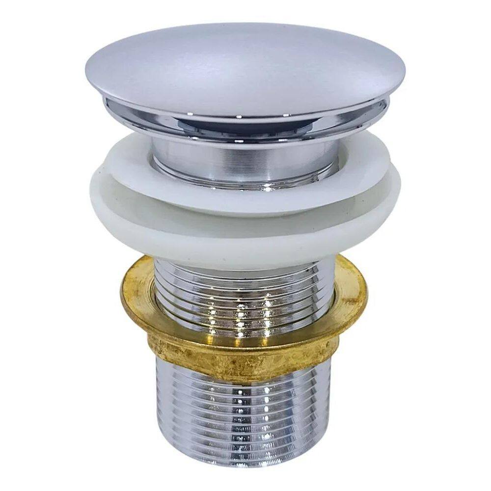 Válvula Ralo Click Luxo 1 1/4 Metal Pia E Cuba Cromada