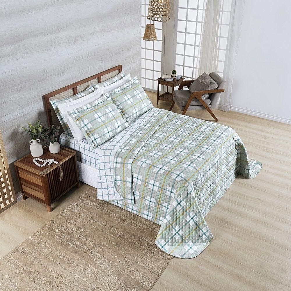 Cobre Leito Afeto 400 Fios King 03 Peças 100% Poliéster - York