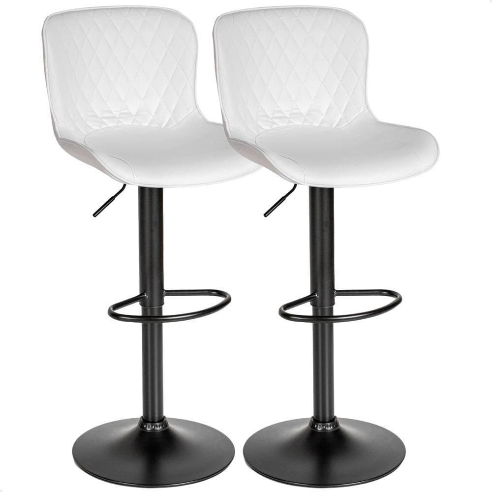 Banqueta Para Cozinha Americana Alta Bar Balcão P080 Kit 02 Unidades Branco