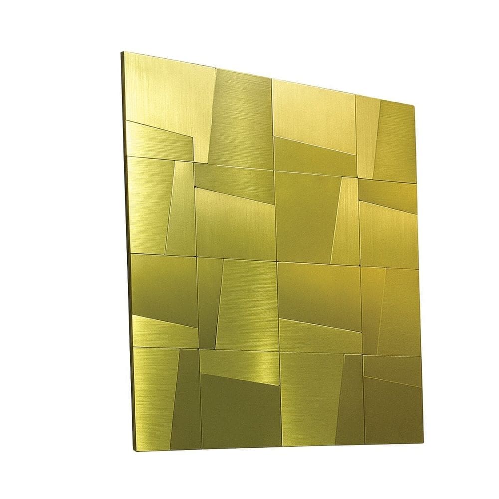 Revestimento 30x30cm Autocolante 0,3cm Alumínio Ydecory Dourado