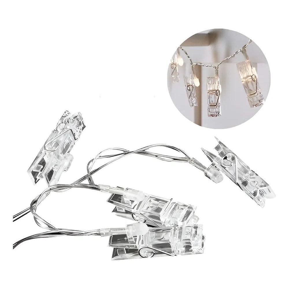 3X Varal Fotos Cordao 20 Pregador Led Decoracao Bivolt