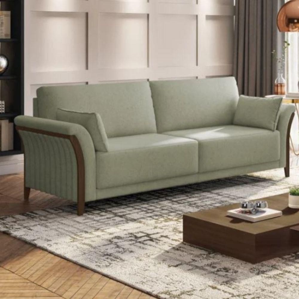 Sofá 3 Lugares Celeste - élpis Móveis Cinza