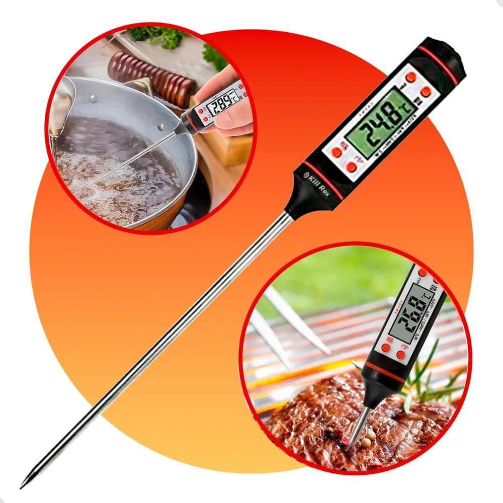 2X Termômetro Culinário Espeto Digital Cozinha Temperatura D