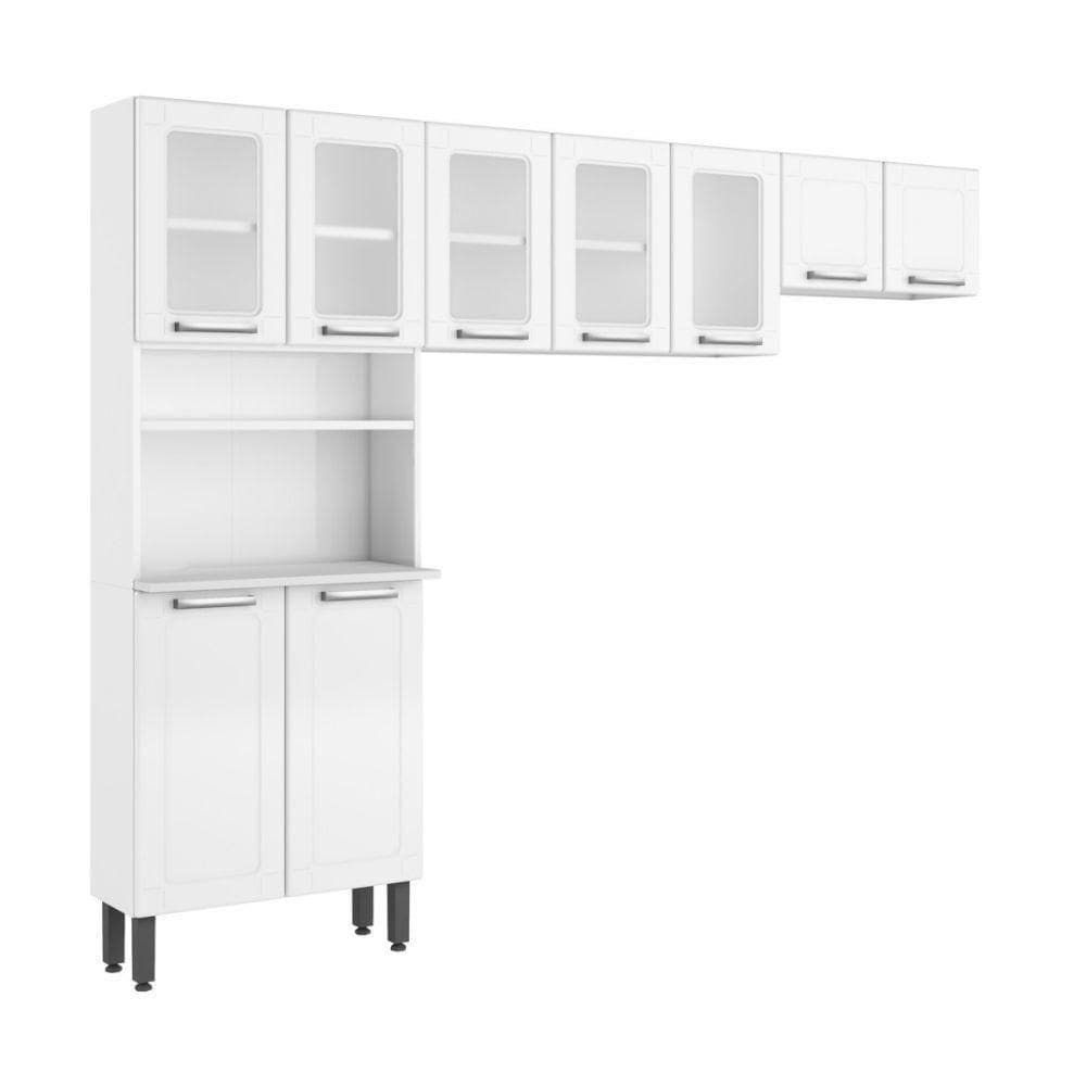 Cozinha Completa Compacta De Aço Branco Múltipla Bertolini Branco