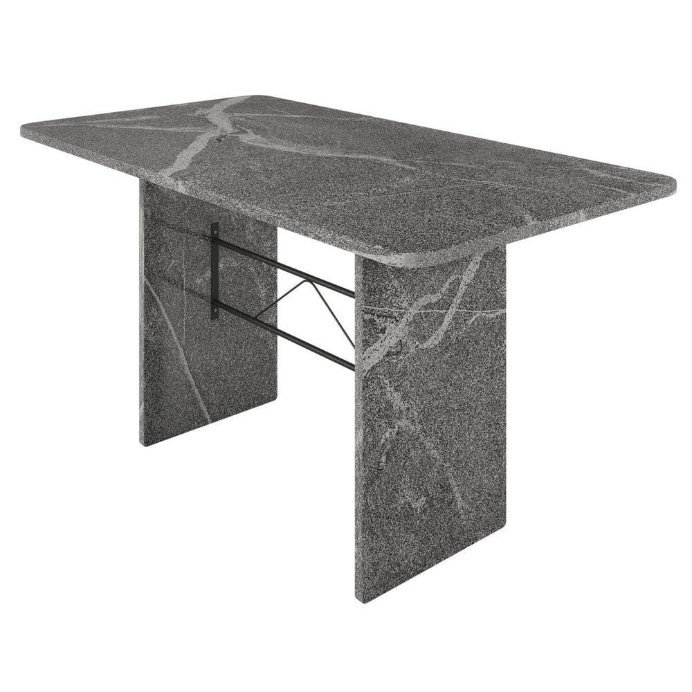 Mesa de Jantar Tampo Granito 120x75cm Preto/Topázio