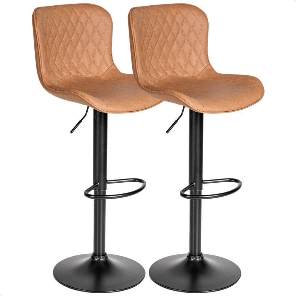 Banqueta Para Cozinha Americana Alta Bar Balcão P080 Kit 02 Unidades Caramelo