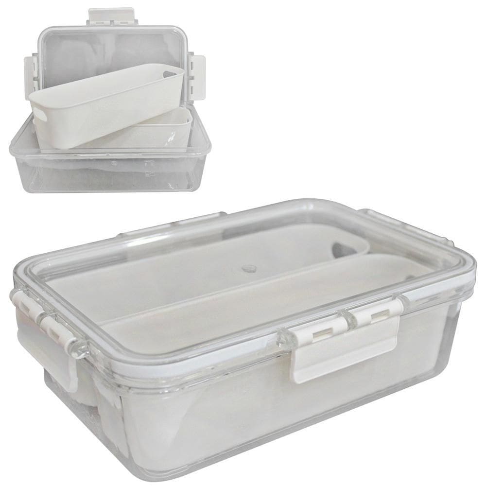 Pote Organizador Geladeira 1500Ml Com Tampa E Trava