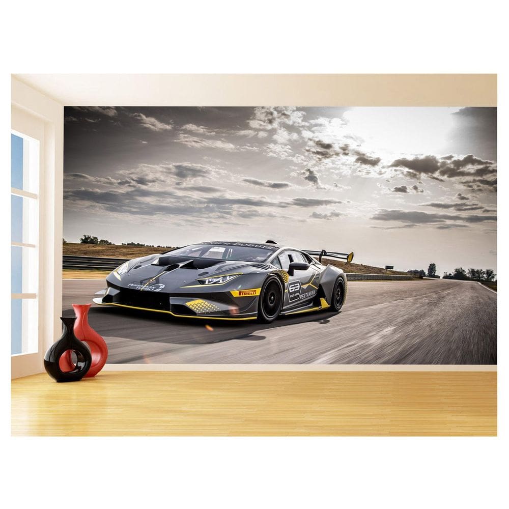 Papel De Parede Carro Lamborghini V10 Huracan 3,5M Car230