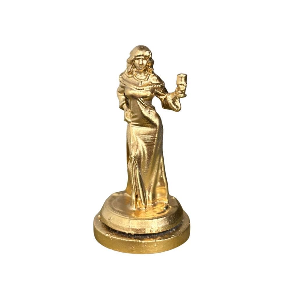 Miniatura Religiosa Orixás E Guias Em Resina 3D Dourada 5 Cm