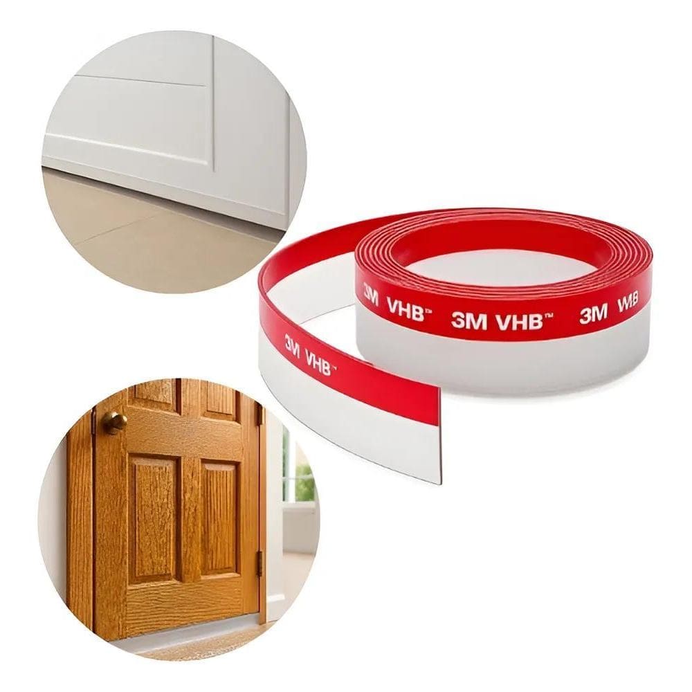 Protetor Veda Fresta Porta 3 Mt X 5 Cm Transparente Vidro Bl