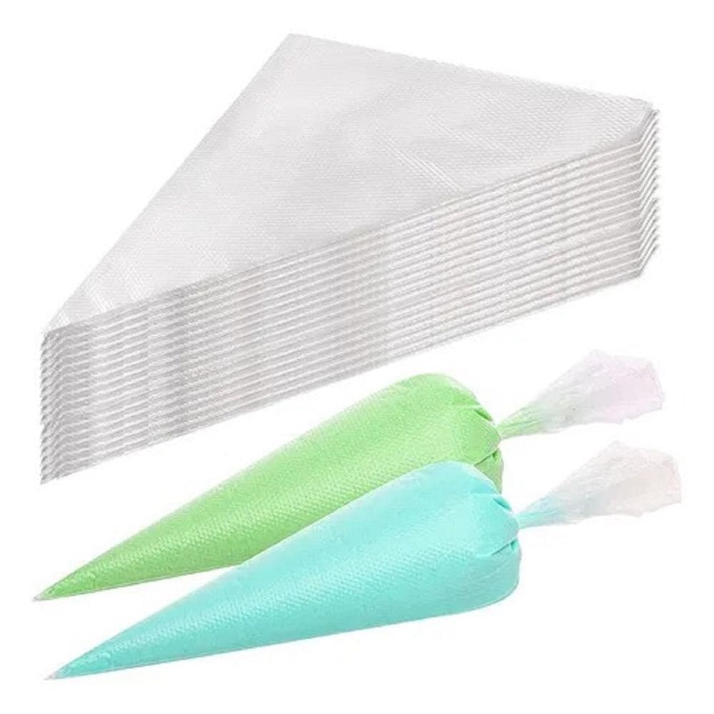 50 Unidades Saco/Manga Confeitaria Descartável Media 36Cm