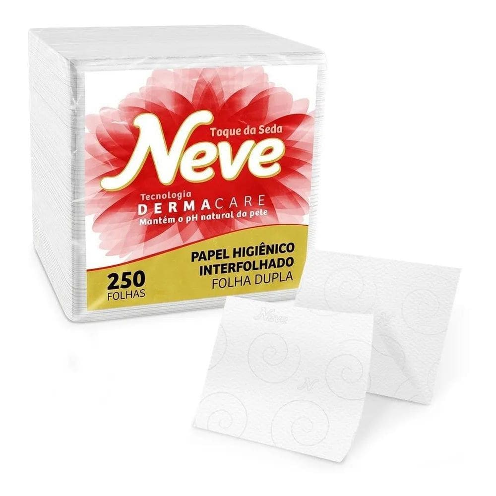 10X Papel Higiênico Neve Interfolhado Folha Dupla Cai Cai C