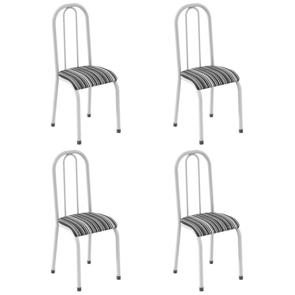 Conjunto com 4 Cadeiras para Sala de Jantar Paola Branco