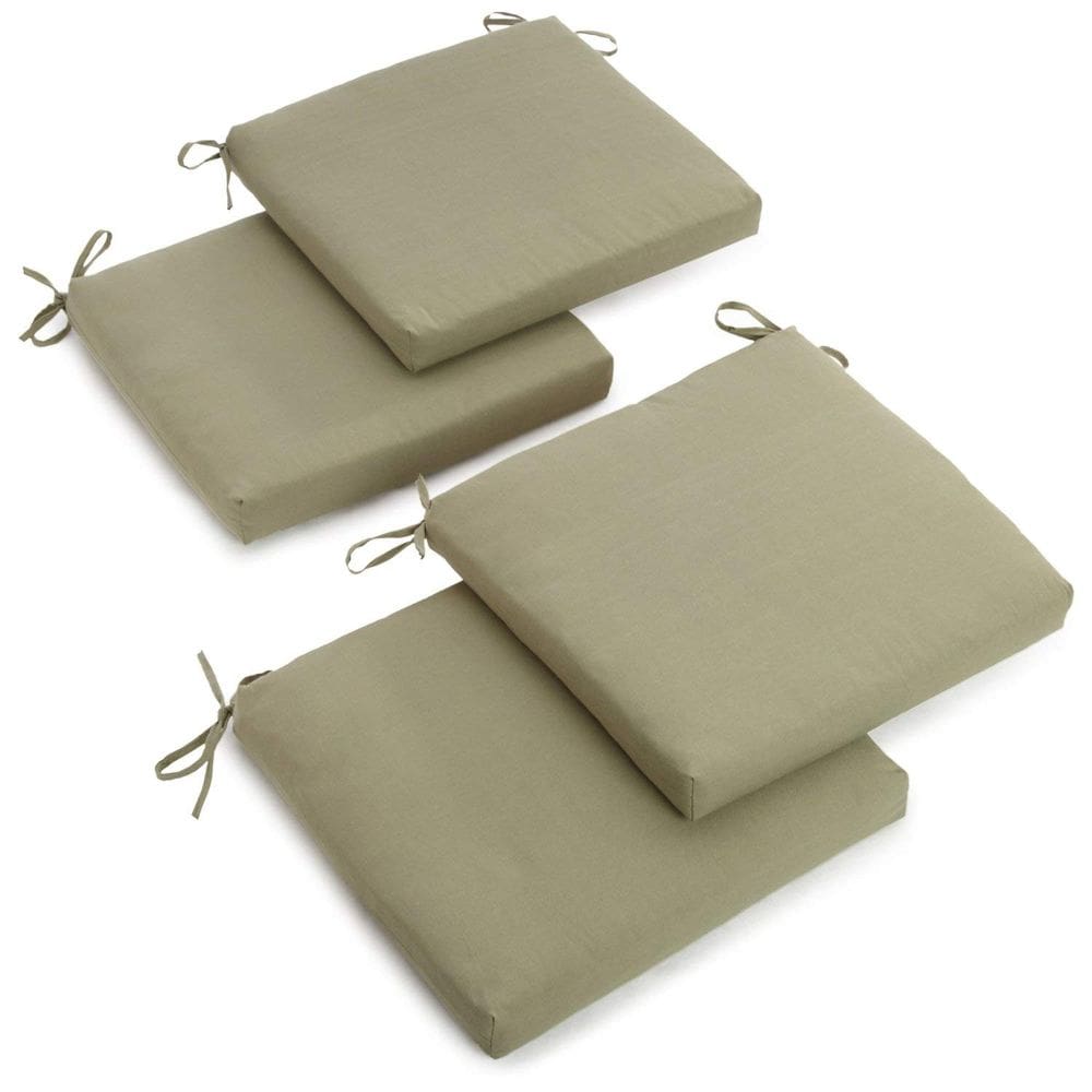 Almofada de cadeira de sarja interna Pillow Blazing Needles, 51 x 48 cm, pacote Sage 4