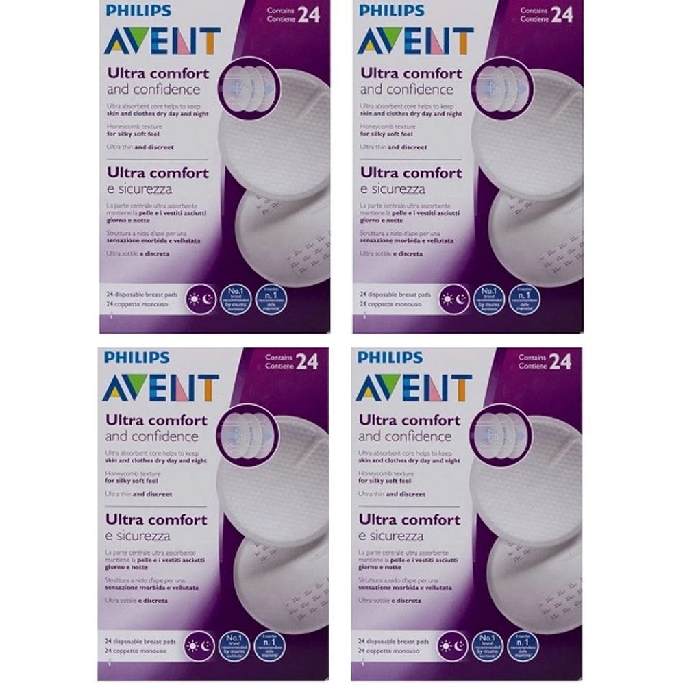 Kit 4 Absorventes para os Seios com 24PÇS Philips AVENT SCF254/24