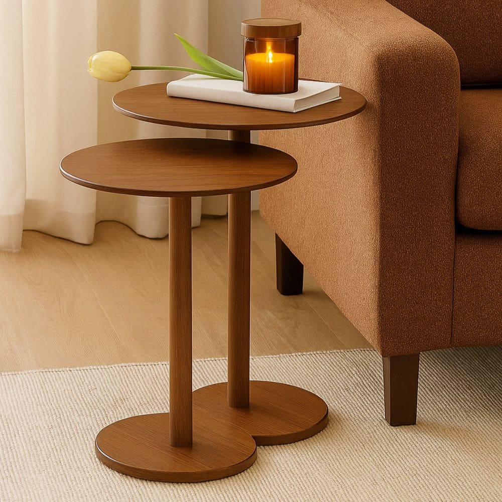 Conjunto 2 Mesas Laterais para Sala de Estar Lia Nogueira