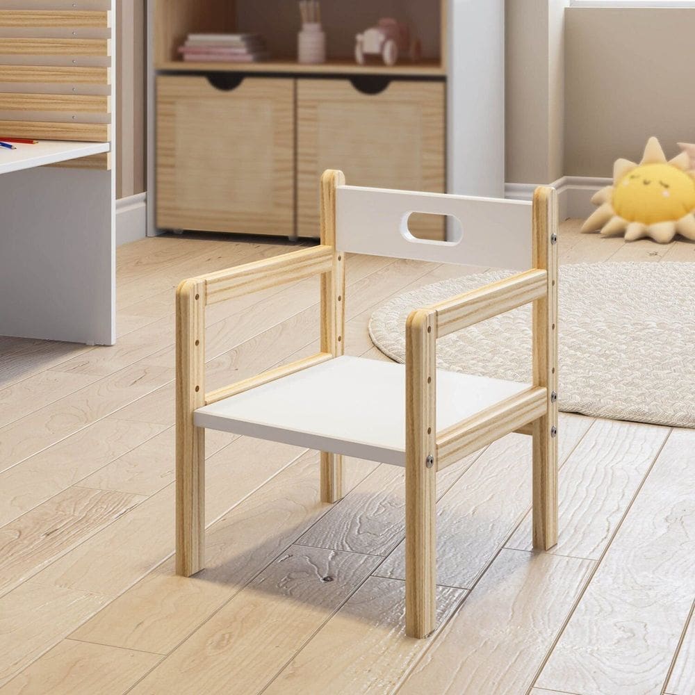 Cadeira Infantil Evolutiva 4 Estágios Wave Casatema MadeiraOriginals Branco/Natural